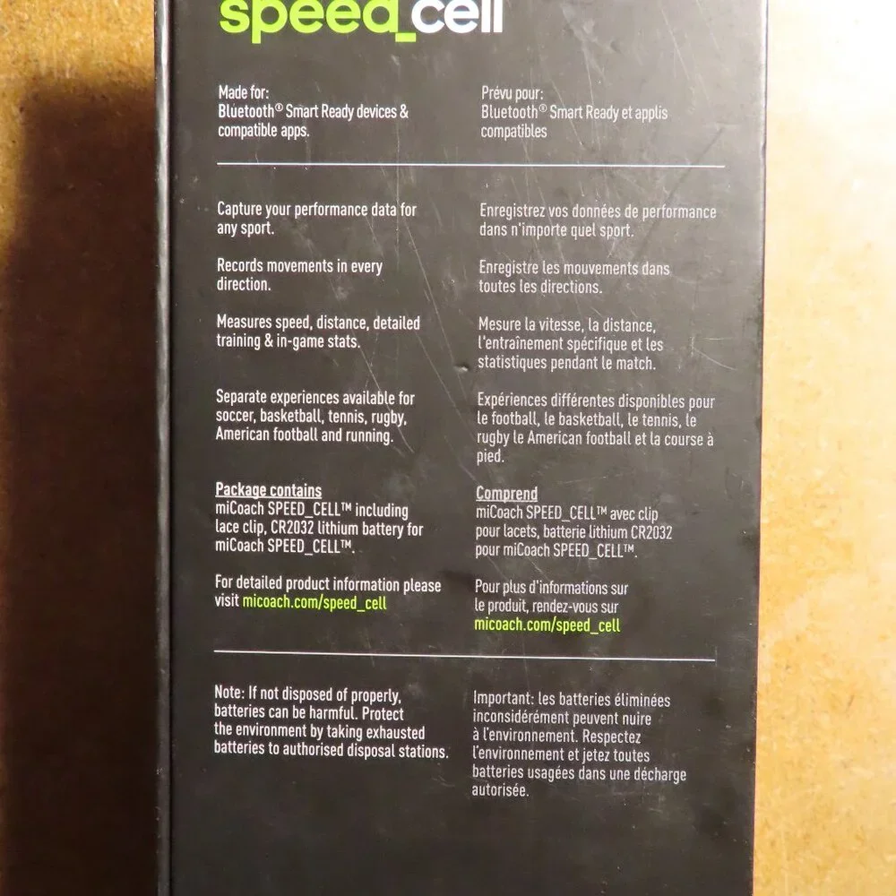 Adidas miCoach SPEED_CELL On-shoe Sensor Records Speed Distance Stride Rate - Picture 2 of 3